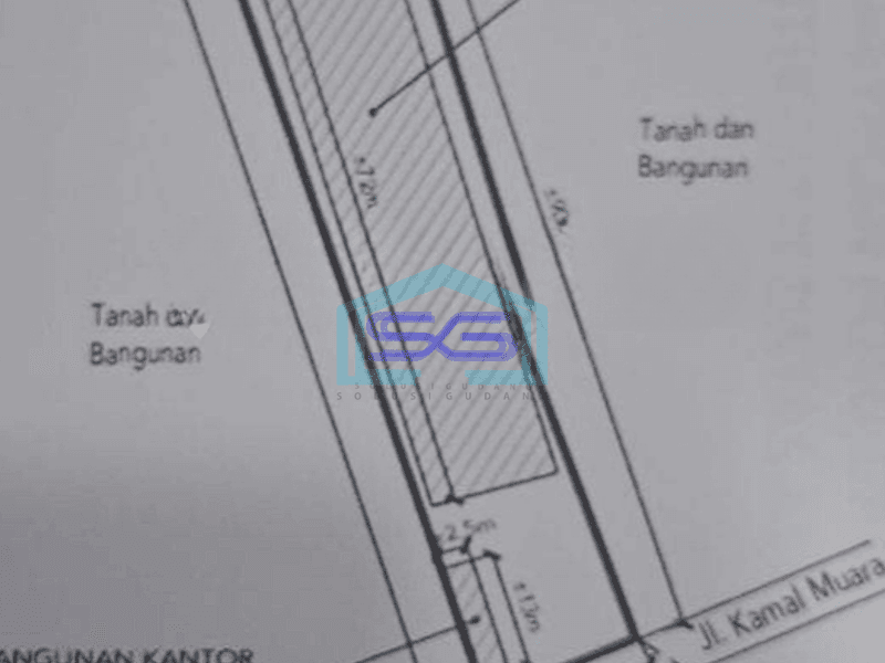 Dijual gudang 380m2 di Kamal