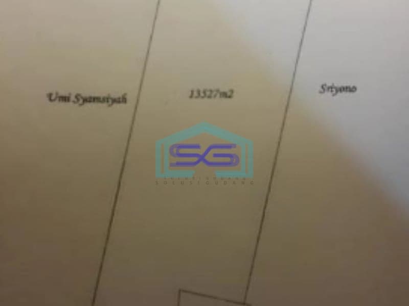 Dijual Tanah Strategis Siap Bangun Luas Tanah 13499m2 SHM Zona Industri di Klaten Jawa Tengah