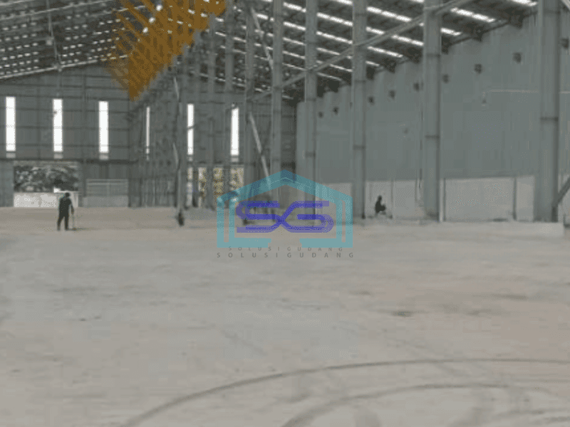 Disewakan Gudang Luas Bangunan  3360 m² Akses Container 40 Feet Lokasi Sepatan Tangerang