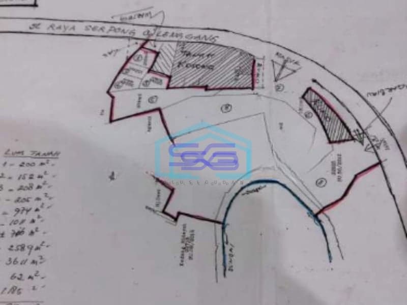 Dijual Tanah di Cilengang Serpong Tangerang Selatan Luas Tanah  10913 m²