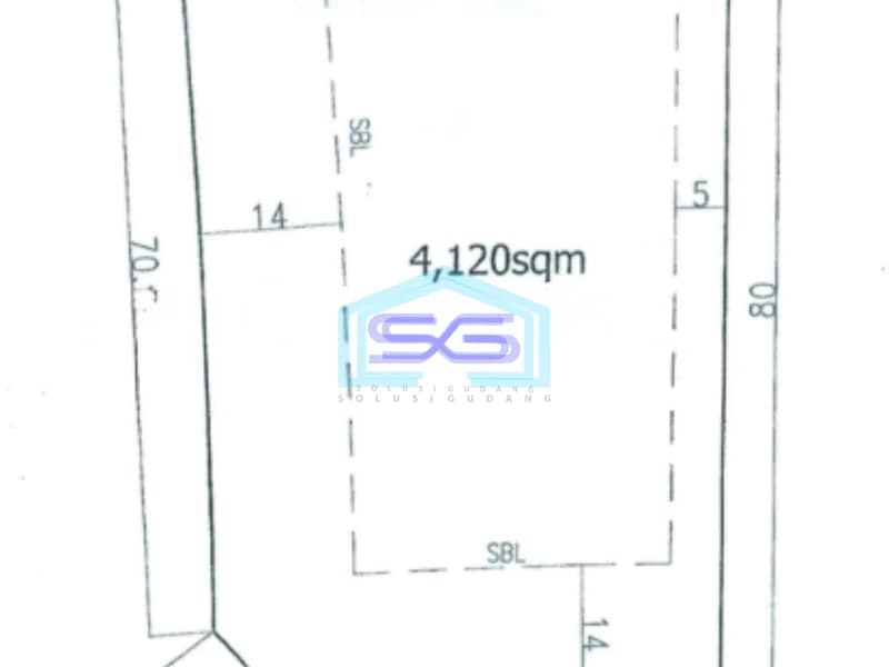 Disewakan Tanah Luas  4120 m² Lokasi Alam Sutera Tangerang