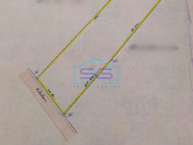 待售即建土地 塔朗布鲁 班尤阿辛 巨港 南苏门答腊 土地面积7700平方米