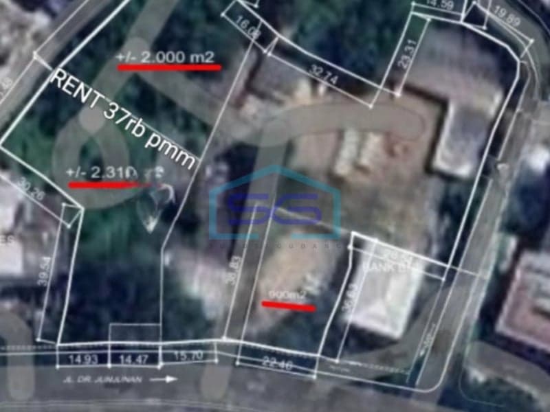 Land for Rent in Pasteur Area, Bandung - 2000m2
