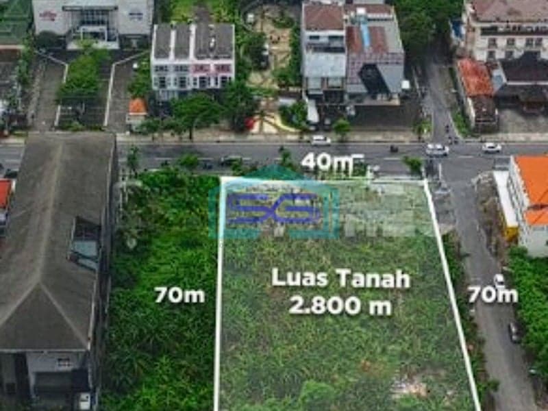 Dijual Tanah Strategis 3 Akses Dewi Sri Bali Badung Luas Tanah 2800m2