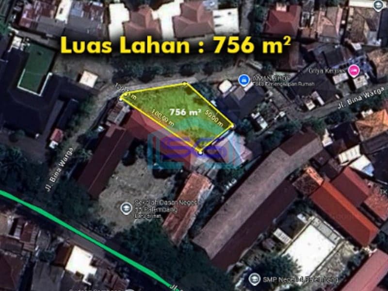 Dijual Tanah di Jl. Bina Warga, Bambang Utoyo, Palembang
