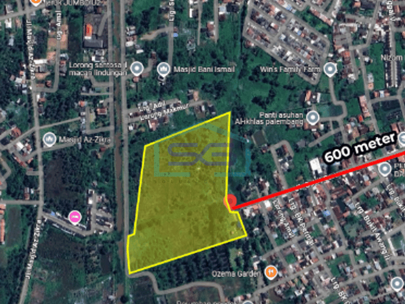 Dijual Tanah 6,4 Hektar Kota Palembang, Sumatera Selatan
