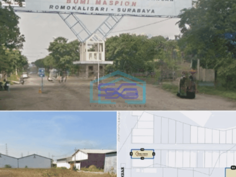 Dijual Tanah Gudang Bumi Maspion Romokalisari Dekat Margomulyo Luas Tanah 1925 m²
