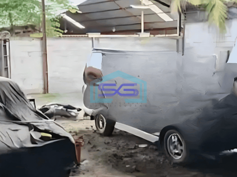 Disewakan Gudang Ada Kantor Ex Bengkel Luas Bangunan 450 m² di Legok Tangerang