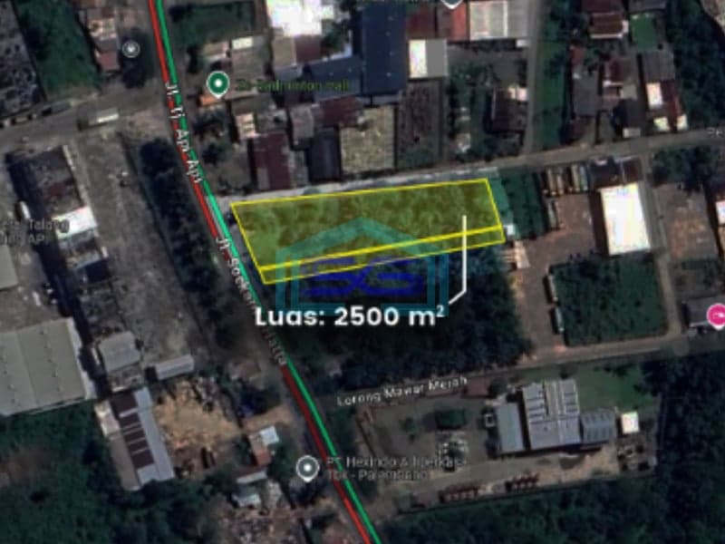 Dijual Tanah Strategis di Simpang Bandara Palembang Sumatera Selatan LT 2500m2