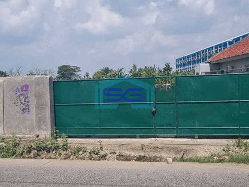 Dijual Tanah Padat Sudah Dikeliling Pager Pinggir Jalan Utama Babelan Bekasi Jawa Barat LT 3437m2