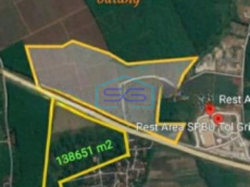 Dijual Tanah Dekat Kawasan Industri di Daerah Grinsing, Batang LB 240000 m²