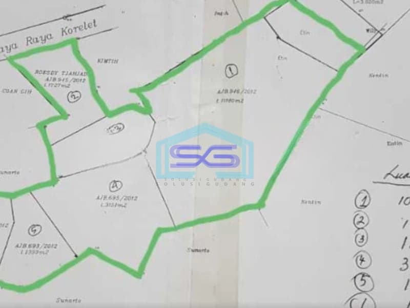 Dijual Tanah Industri Siap Pakai Di Rancaiyuh Panongan Tangerang Luas Tanah  20000 m²
