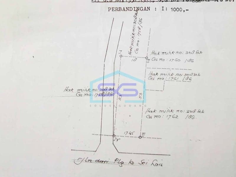 Dijual Lahan Tanah Komersial Siap Bangun Kota Palembang, Sumatera Selatan Luas Tanah 954 m²