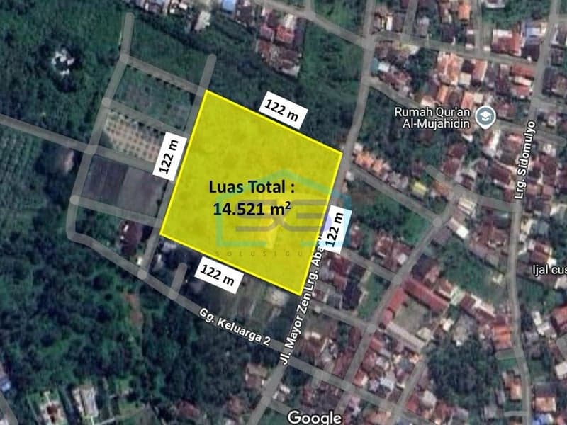 Dijual Cepat Tanah Strategis Siap Pakai di Palembang City, South Sumatra Luas Tanah 14521 m²
