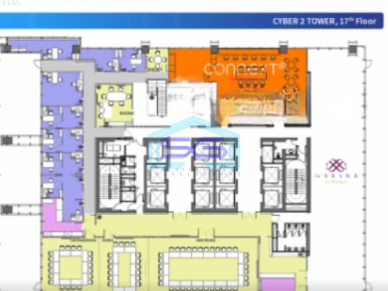 Disewakan Kantor Cyber 2 Tower Full Furnished Kuningan, Jakarta Selatan Luas Bangunan  50 m²