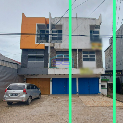 Disewakan Ruko Bisnis Pinggir  3 Lantai Siap Pakai di Jalan Parameswara, Palembang LB 176m2