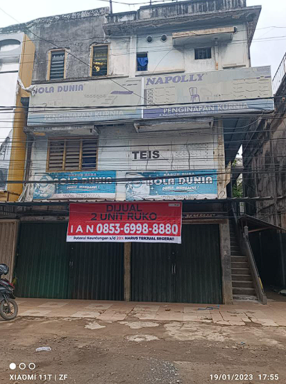 Dijual 2 Unit Ruko Jalan Kebumen Darat Pasar 16 Ilir Palembang LB 378m2-1