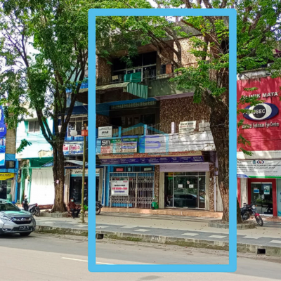 Disewakan Ruko Jumbo 3 Lantai Jalan Sudirman Palembang LB 720m2