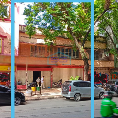 Disewakan Ruko 2 Pintu Plong 2,5 lantai di Jln Jend. Sudirman Palembang Luas Bangunan 450m2
