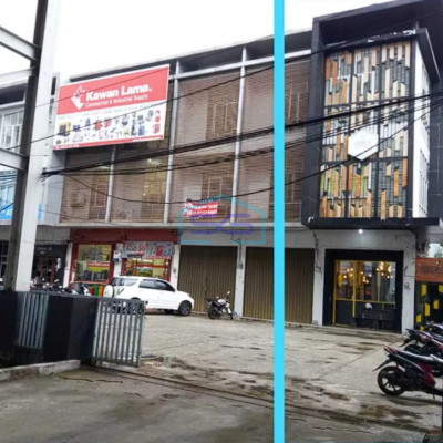 Disewakan Ruko Jalan Demang Lebar Daun dekat Halte Kereta LRT Palembang LB 168m2