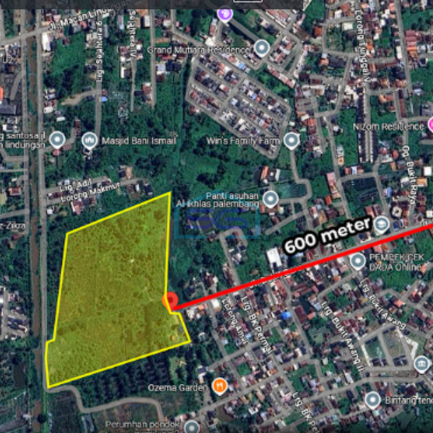 Dijual Tanah Luas 6,4 Ha di Bukit Baru Palembang Akses Dekat Tol-2