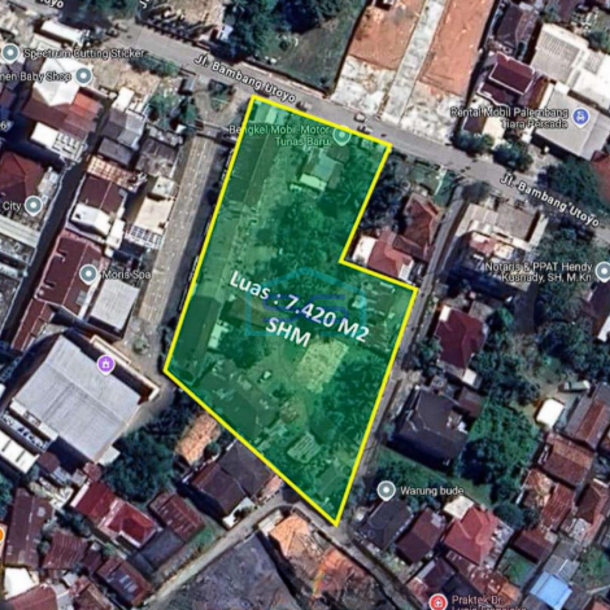 Dijual Tanah Luas 7420 m² di Pinggir Jalan Bambang Utoyo, Palembang-2