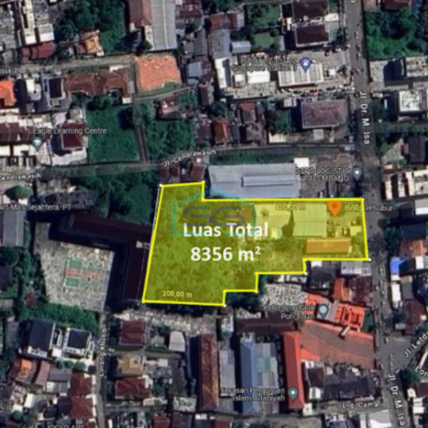 Dijual Tanah Plus Bangunan Jalan M Isa Palembang Luas Tanah 8356m2-2