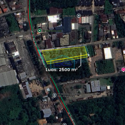 Dijual Tanah Lahan Strategis di Simpang Bandara Palembang Luas 2500m2