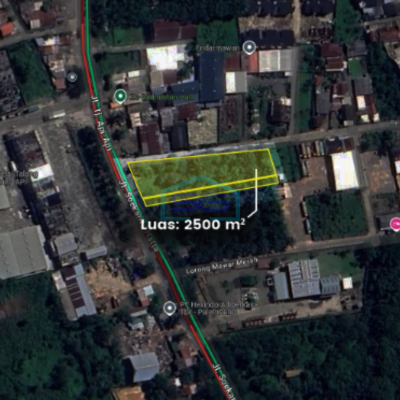 Dijual Tanah Strategis di Simpang Bandara Palembang Sumatera Selatan LT 2500m2