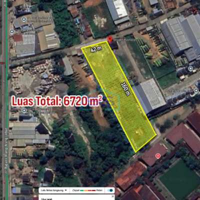 Disewakan Tanah Luas Siap Pakai di Alang Alang Lebar Palembang LT 6720m2