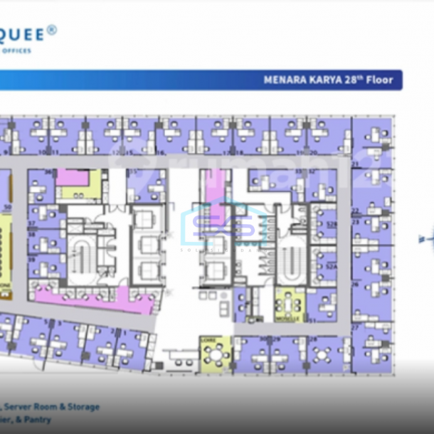 Disewakan Kantor Menara Karya Full Furnished Kuningan, Jakarta Selatan Luas Bangunan  100 m²-3