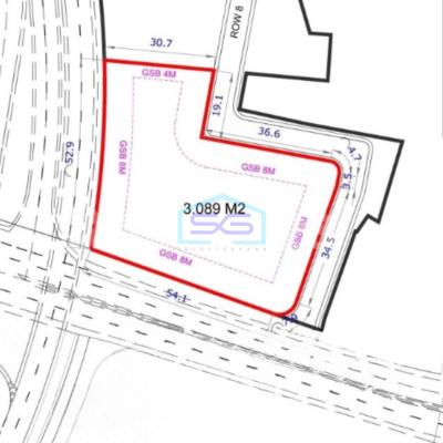 Disewakan Tanah Lokasi Pinggir Jalan Jakarta Barat Luas 3089 m²