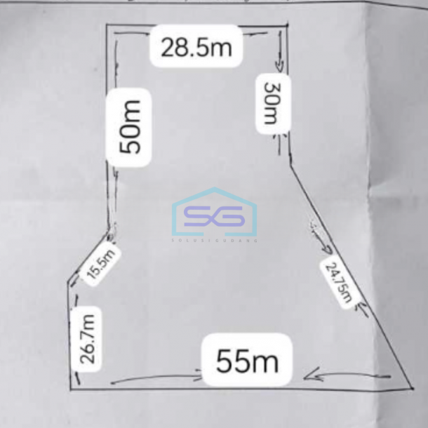Disewakan Tanah Lokasi Bebas Banjir Luas  2550 m² di Serpong Tangerang Selatan-1