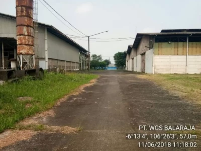 Dijual tanah dan gudang di Balaraja luas 5 ha