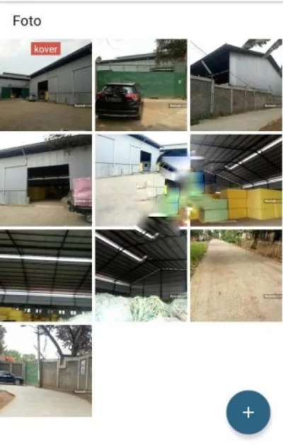 Dijual gudang di sumur batu Bantar gebang Luas bangunan 1500 meter