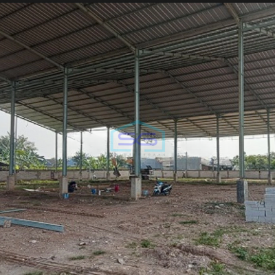 Disewakan Gudang, Pabrik Bangunan Tinggi Masuk Kontainer 20ft di Sepatan Tangerang LT 9000m2