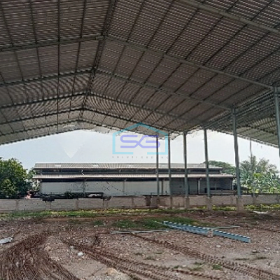 Disewakan Gudang, Pabrik Bangunan Tinggi Masuk Kontainer 20ft di Sepatan Tangerang LT 9000m2