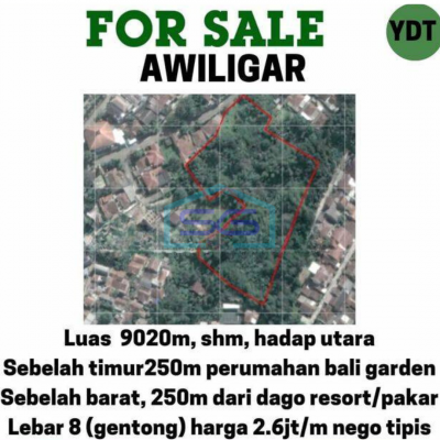 Dijual Tanah Cocok Untuk Gudang di Awiligar Bandung