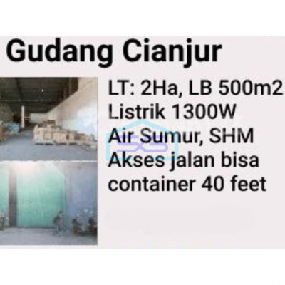 Disewakan Gudang Luas Bagus di Cianjur Kota