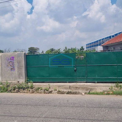 Dijual Tanah Padat Sudah Dikeliling Pager Pinggir Jalan Utama Babelan Bekasi Jawa Barat LT 3437m2