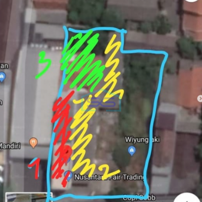 Disewakan Tanah Ada Bangunan Ruko di Wiyung Surabaya Jawa Timur LT 1200m2