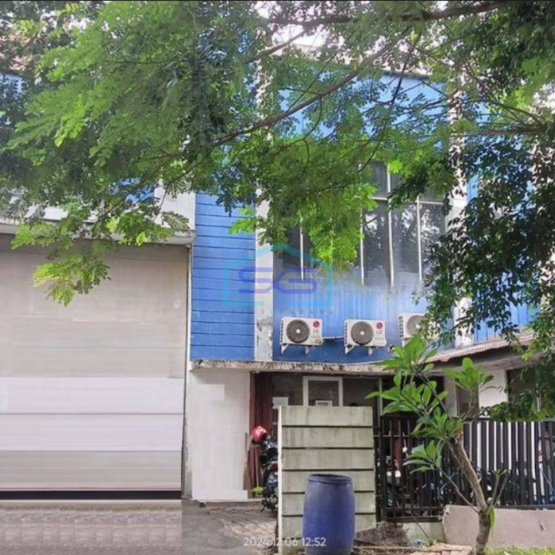 Disewakan Gudang Siap Usaha Di Bsd Taman Tekno Serpong Tangerang LT 450m2 Ada Kantor-1