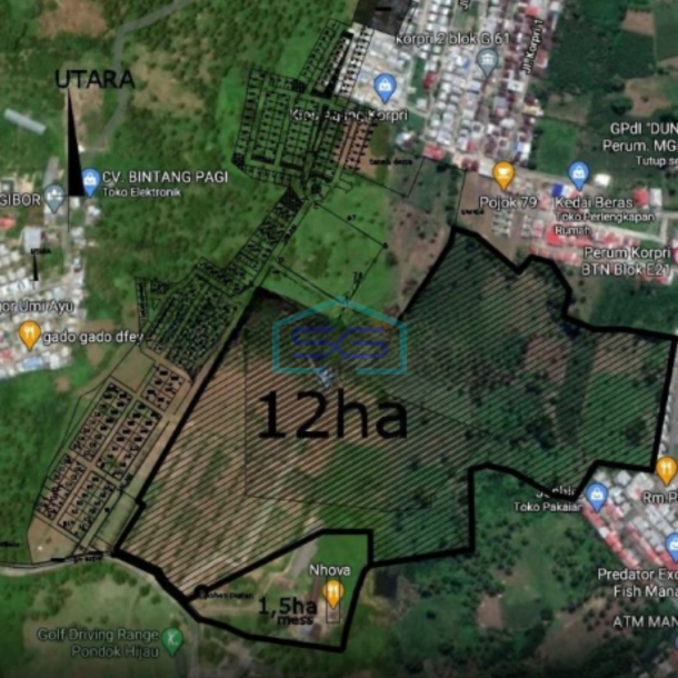 Dijual Tanah 12~20 Hektar Depan Golf dan Restoran Pondok Dekat Bandara Mapanget, Manado Luas Tanah 120000 m²-1