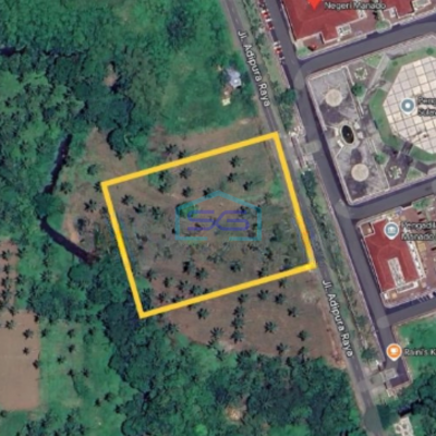 Dijual Tanah 1 Hektar Di Depan Kantor Pengadilan Terpadu Jl Adipura Mapanget, Manado Luas Tanah (PxL)  10000 m²