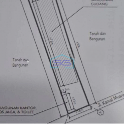 Dijual gudang 380m2 di Kamal