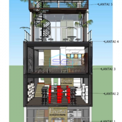 Dijual Ruko 4 Lantai Dikawasan Bisnis Di Depok Sleman Luas Bangunan 350 m²-2