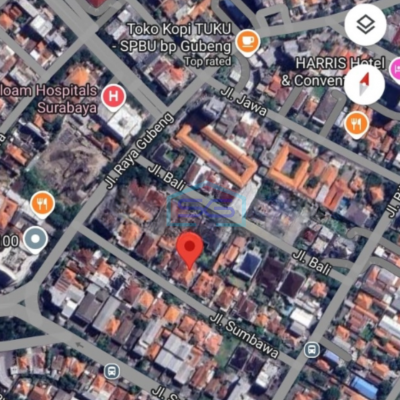Dijual Ruang Usaha Komersial di Jl sumbawa Surabaya Pusat Luas Bangunan 638 m²