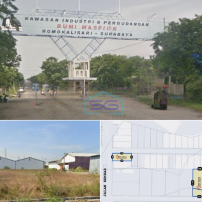 Dijual Tanah Gudang Bumi Maspion Romokalisari Dekat Margomulyo Luas Tanah 1925 m²