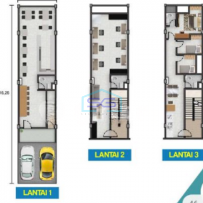 Dijual Ruko di Teluk Naga Tangerang Luas Bangunan 210m2